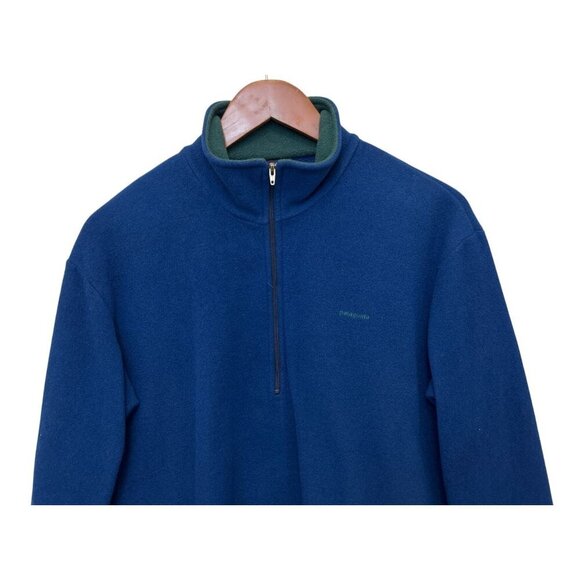 Patagonia Mens Blue Synchilla Fleece Quarter-Zip Pullover Jacket Size Large - Picture 6 of 8